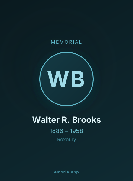 Memorial portrait of Walter R. Brooks