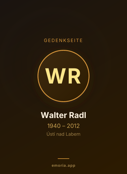 Gedenkportrait von Walter Radl