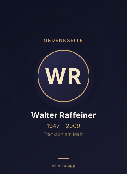 Gedenkportrait von Walter Raffeiner