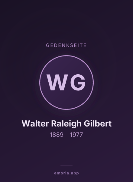Gedenkportrait von Walter Raleigh Gilbert