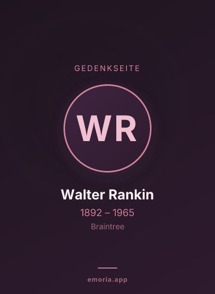 Gedenkportrait von Walter Rankin