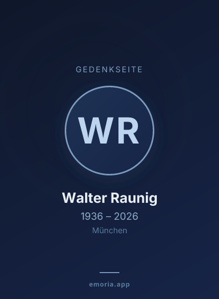 Gedenkportrait von Walter Raunig