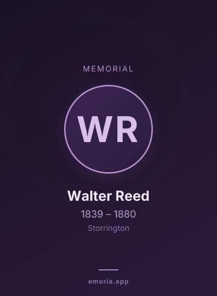 Memorial portrait of Walter Reed