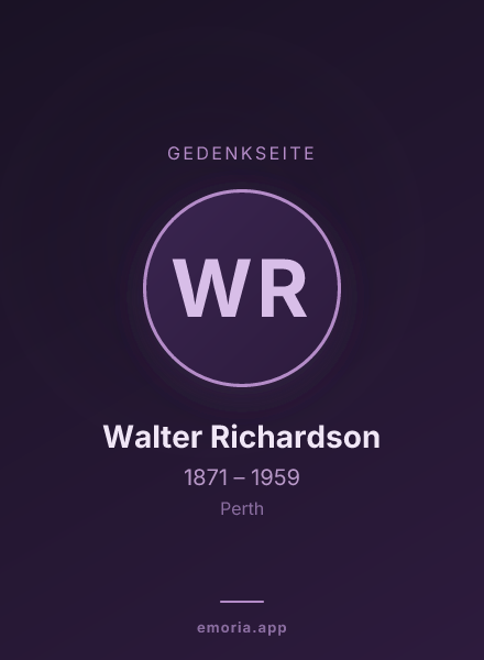Gedenkportrait von Walter Richardson