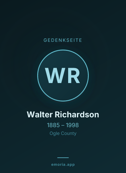Gedenkportrait von Walter Richardson