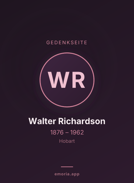 Gedenkportrait von Walter Richardson