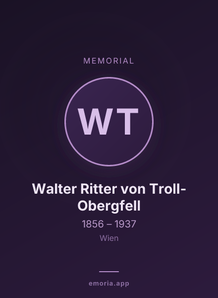 Memorial portrait of Walter Ritter von Troll-Obergfell