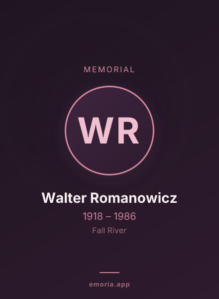 Memorial portrait of Walter Romanowicz