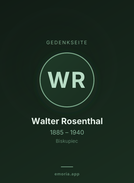 Gedenkportrait von Walter Rosenthal