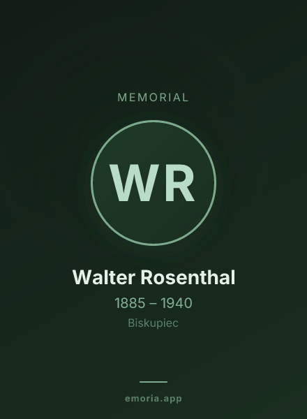 Memorial portrait of Walter Rosenthal