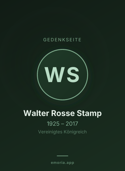 Gedenkportrait von Walter Rosse Stamp