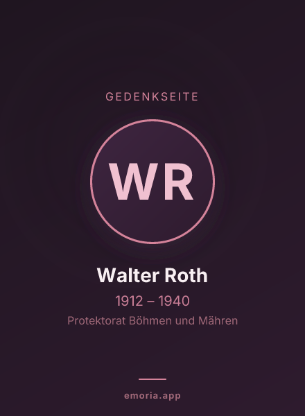 Gedenkportrait von Walter Roth
