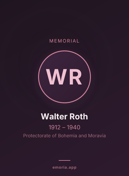 Memorial portrait of Walter Roth