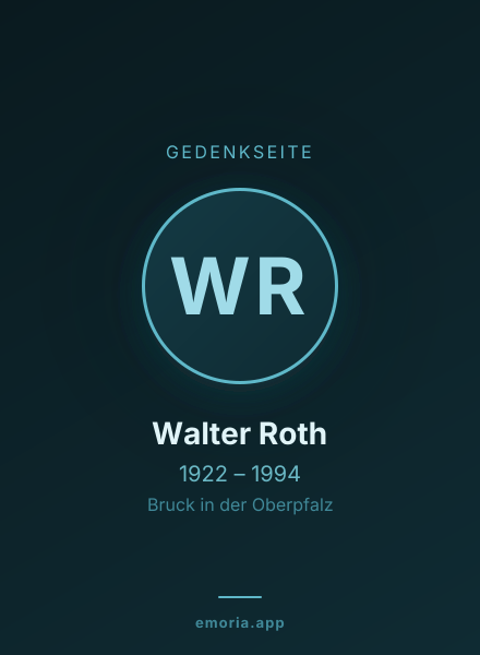Gedenkportrait von Walter Roth