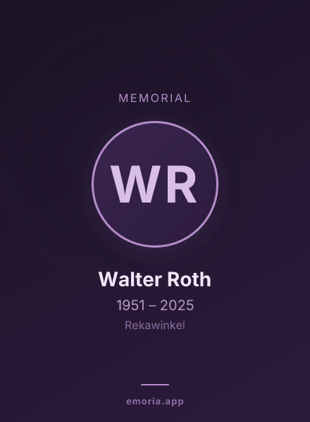 Memorial portrait of Walter Roth