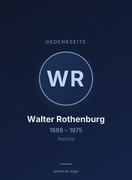 Gedenkportrait von Walter Rothenburg