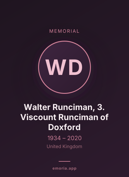 Memorial portrait of Walter Runciman, 3. Viscount Runciman of Doxford