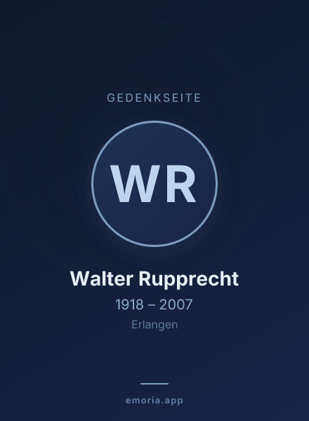 Gedenkportrait von Walter Rupprecht