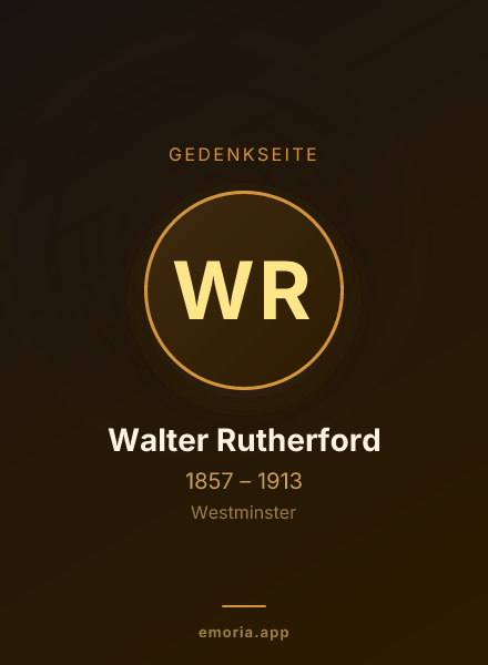 Gedenkportrait von Walter Rutherford