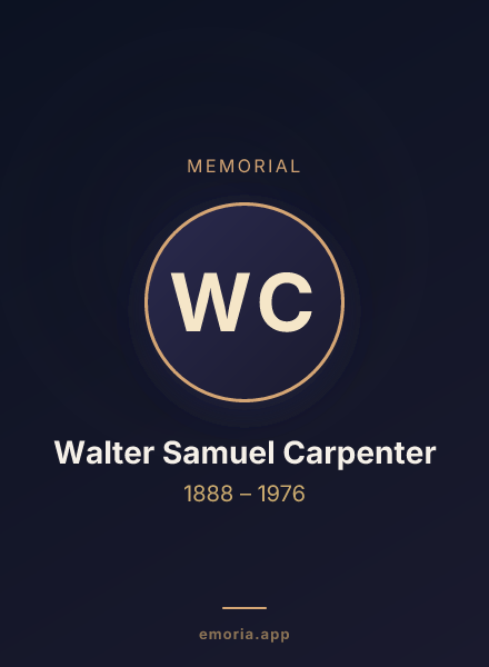Memorial portrait of Walter Samuel Carpenter