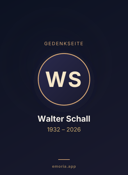 Gedenkportrait von Walter Schall