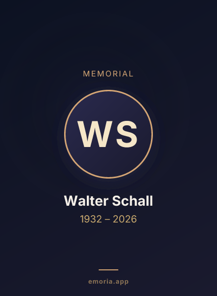 Memorial portrait of Walter Schall