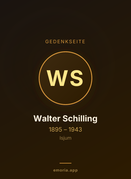 Gedenkportrait von Walter Schilling