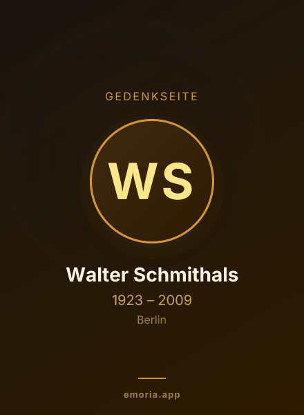 Gedenkportrait von Walter Schmithals