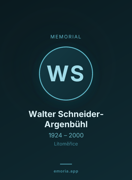 Memorial portrait of Walter Schneider-Argenbühl
