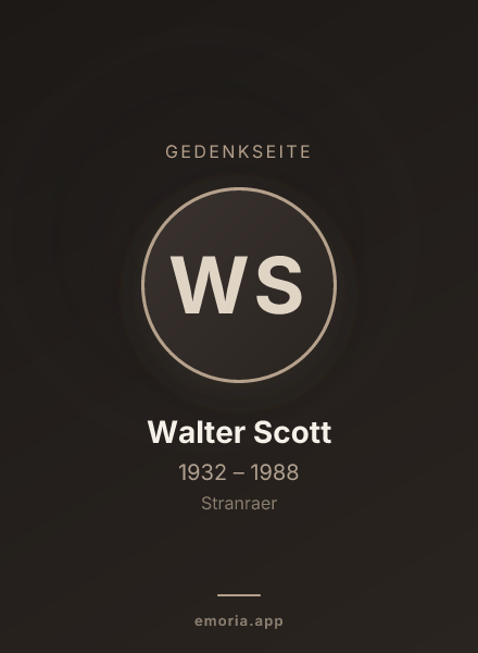 Gedenkportrait von Walter Scott