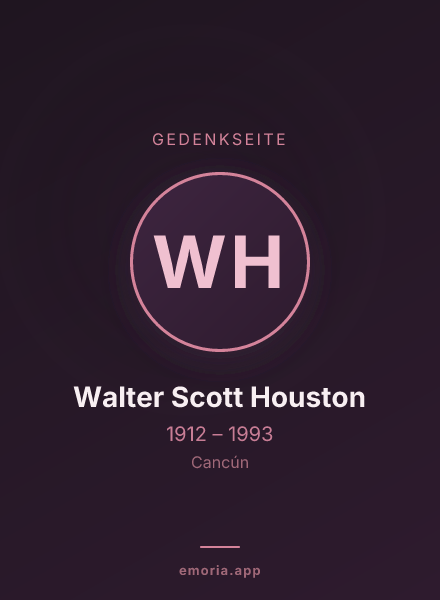 Gedenkportrait von Walter Scott Houston