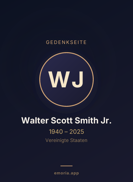 Gedenkportrait von Walter Scott Smith Jr.