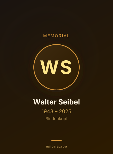 Memorial portrait of Walter Seibel