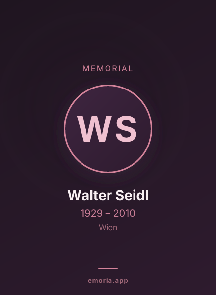 Memorial portrait of Walter Seidl