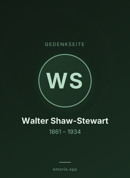 Gedenkportrait von Walter Shaw-Stewart