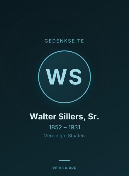 Gedenkportrait von Walter Sillers, Sr.