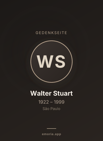Gedenkportrait von Walter Stuart