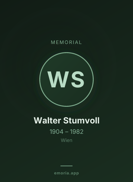 Memorial portrait of Walter Stumvoll