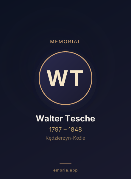 Memorial portrait of Walter Tesche