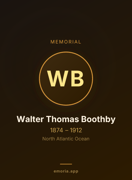 Memorial portrait of Walter Thomas Boothby