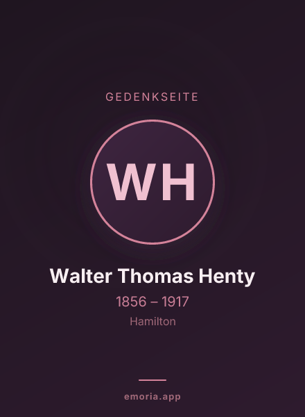 Gedenkportrait von Walter Thomas Henty