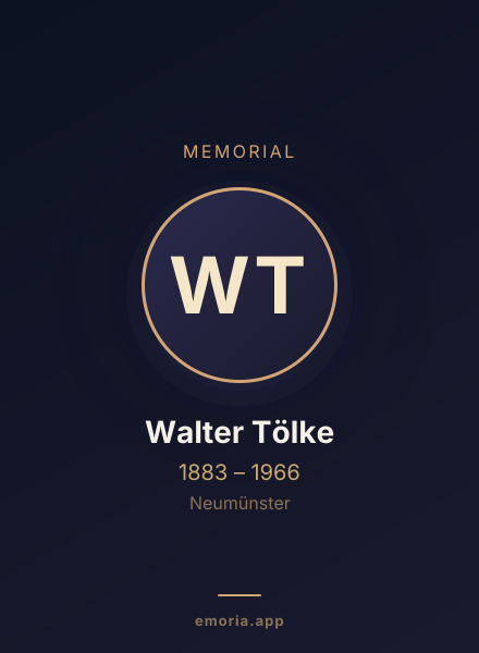 Memorial portrait of Walter Tölke