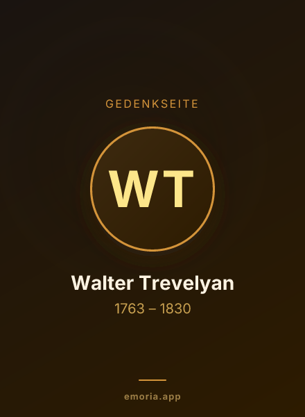 Gedenkportrait von Walter Trevelyan