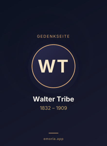 Gedenkportrait von Walter Tribe