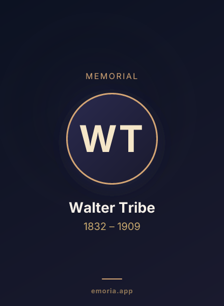 Memorial portrait of Walter Tribe