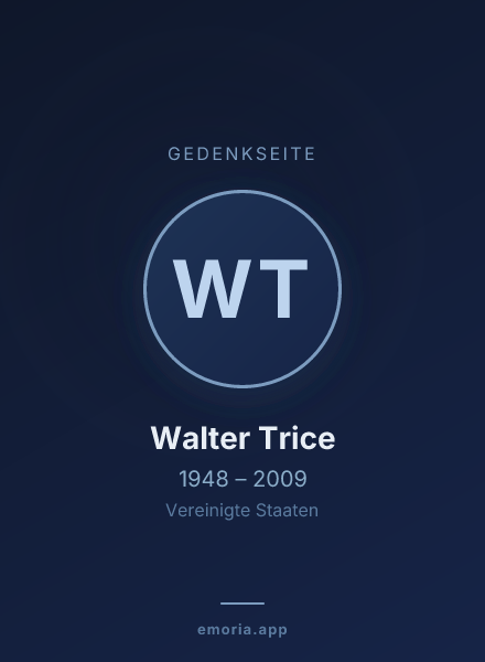 Gedenkportrait von Walter Trice