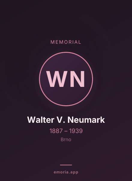 Memorial portrait of Walter V. Neumark