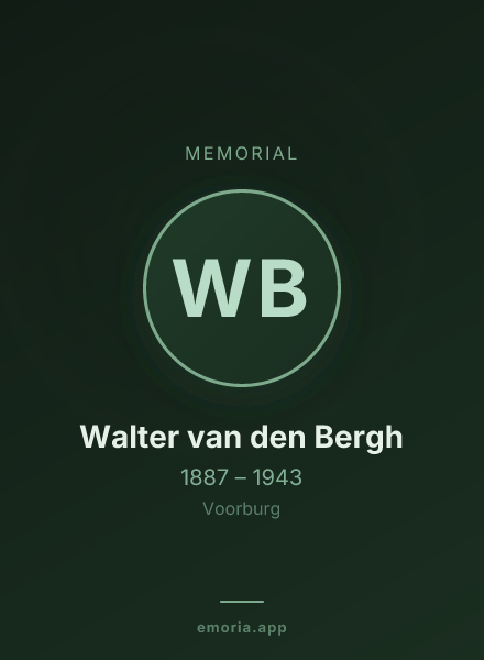Memorial portrait of Walter van den Bergh