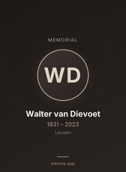 Memorial portrait of Walter van Dievoet