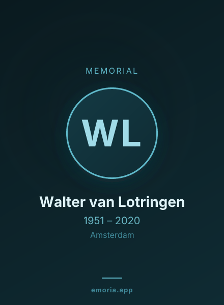 Memorial portrait of Walter van Lotringen